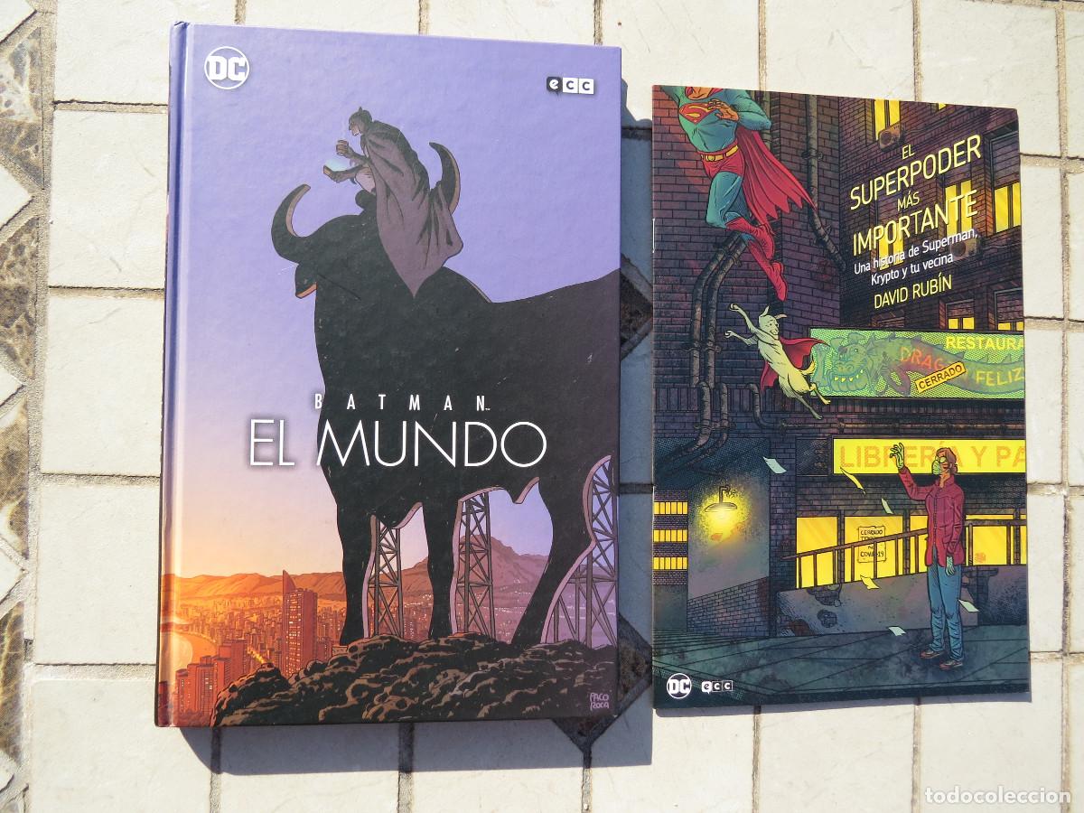 C&oacute;mics: Batman El Mundo Portada de Paco Roca + Comic Superman de David Rubin Rareza ECC