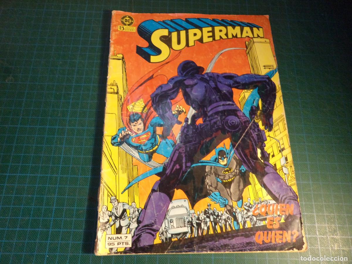 C&oacute;mics: Superman Vol 1. N&ordm; 7. Zinco. Con se&ntilde;ales de uso. Lomo abierto. (ref. 13-B)