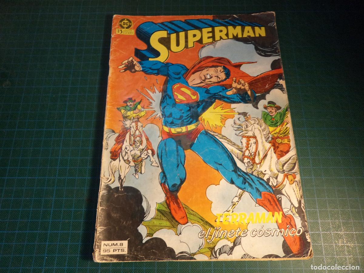 C&oacute;mics: Superman Vol 1. N&ordm; 8. Zinco. Con se&ntilde;ales de uso. Lomo abierto. (ref. 13-B)