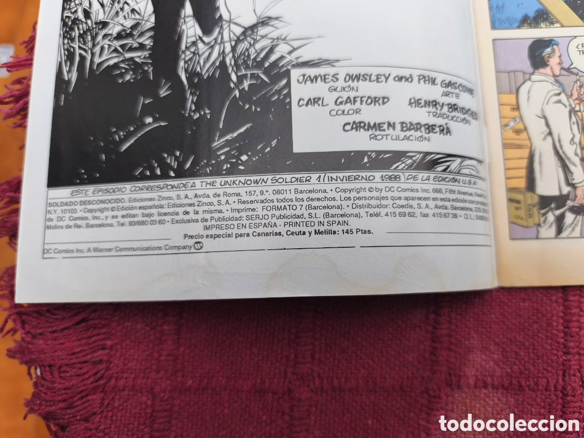 C&oacute;mics: El SOLDADO DESCONOCIDO COMPLETA SERIE DE 10 COMICS DC EDICIONES ZINCO - Foto 20