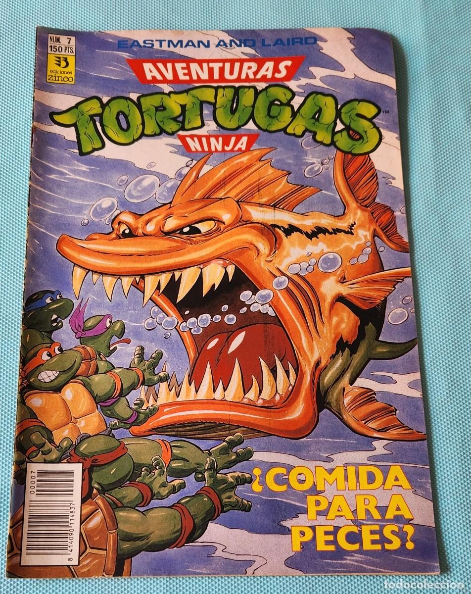 C&oacute;mics: Aventuras TORTUGAS NINJA N&deg;7 &iquest;Comida para peces? - TNMT comic tebeo 1990 - EDICIONES ZINCO