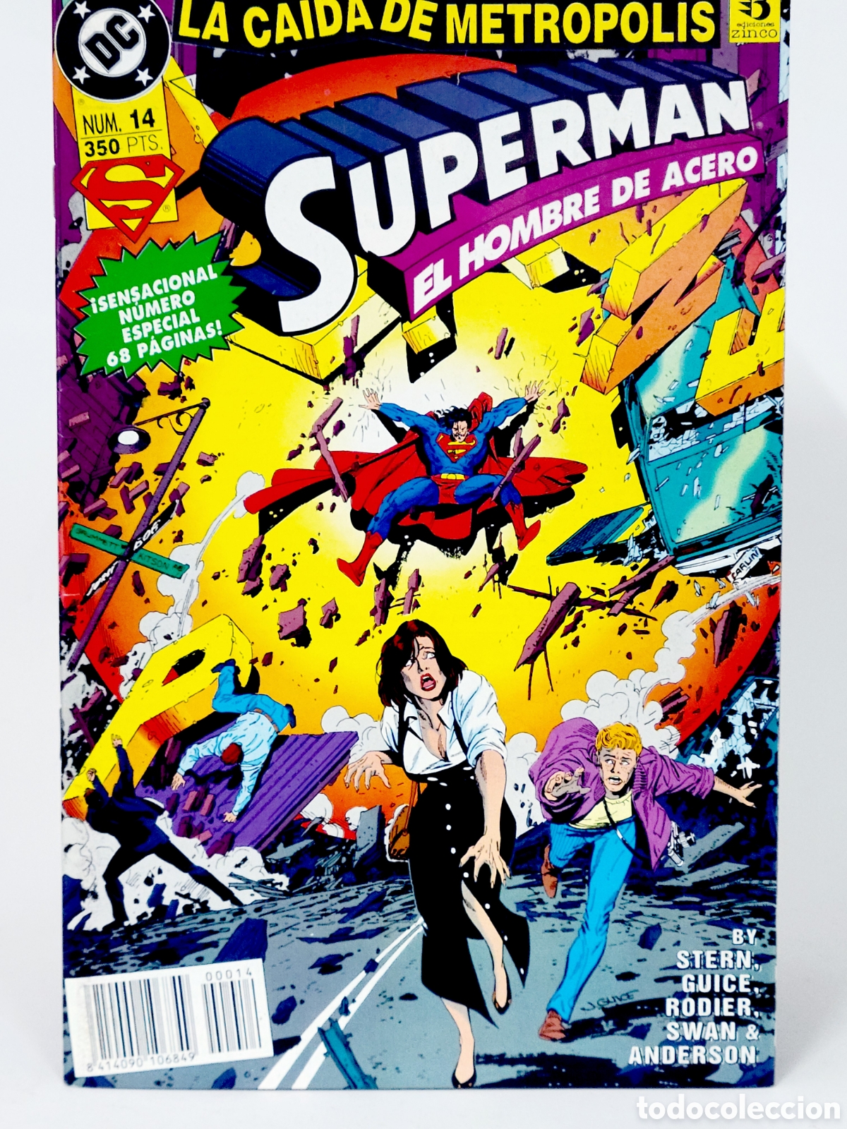 C&oacute;mics: C&Oacute;MIC SUPERMAN EL HOMBRE DE ACERO 14 DC EDICIONES ZINCO GRAPA DE KIOSCO