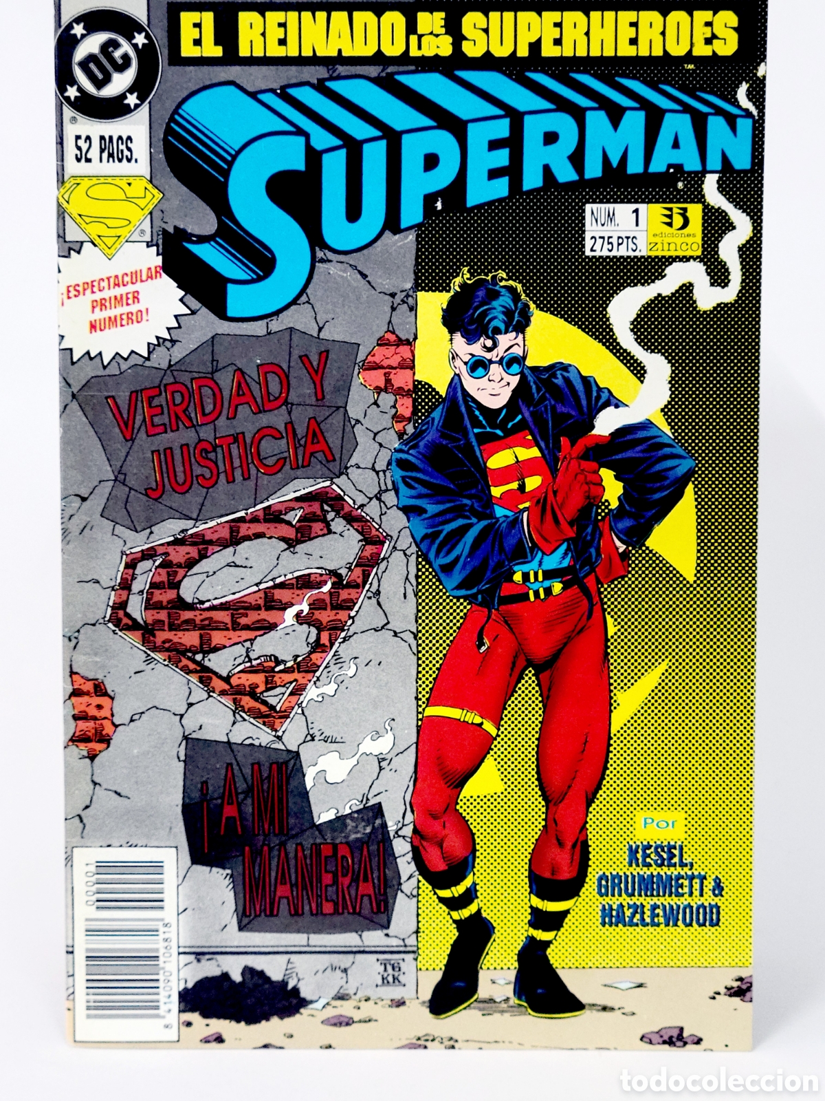 C&oacute;mics: C&Oacute;MIC SUPERMAN 1 VOL.3 DC EDICIONES ZINCO VOLUMEN GRAPA DE KIOSCO - Foto 1