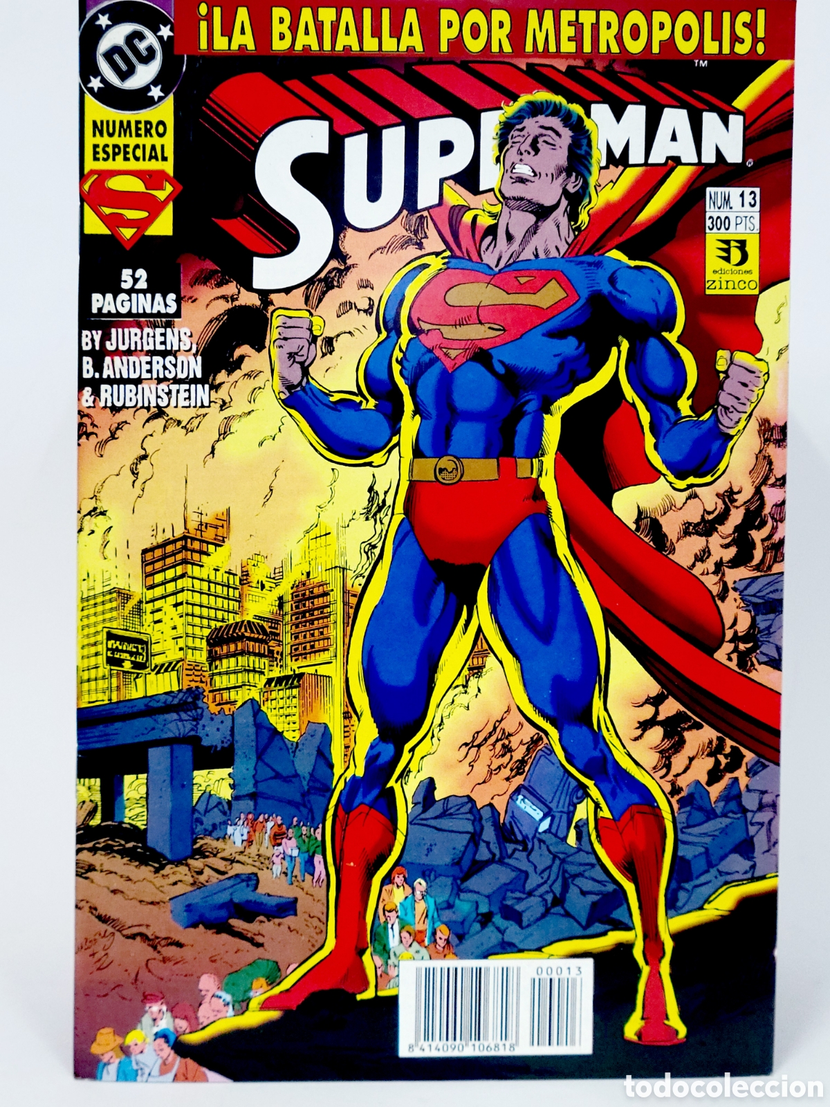 C&oacute;mics: C&Oacute;MIC SUPERMAN 13 VOL.3 DC EDICIONES ZINCO VOLUMEN GRAPA DE KIOSCO - Foto 1