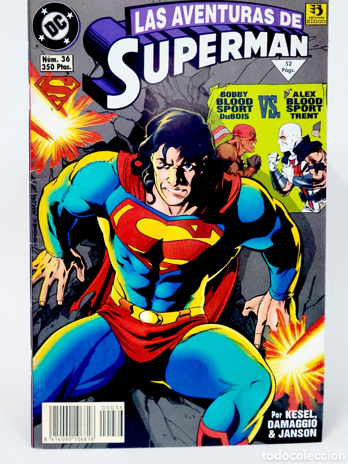C&oacute;mics: C&Oacute;MIC SUPERMAN 36 VOL.3 DC EDICIONES ZINCO VOLUMEN GRAPA DE KIOSCO - Foto 2