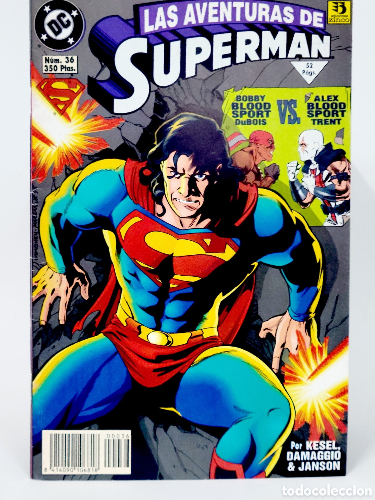 C&oacute;mics: C&Oacute;MIC SUPERMAN 36 VOL.3 DC EDICIONES ZINCO VOLUMEN GRAPA DE KIOSCO