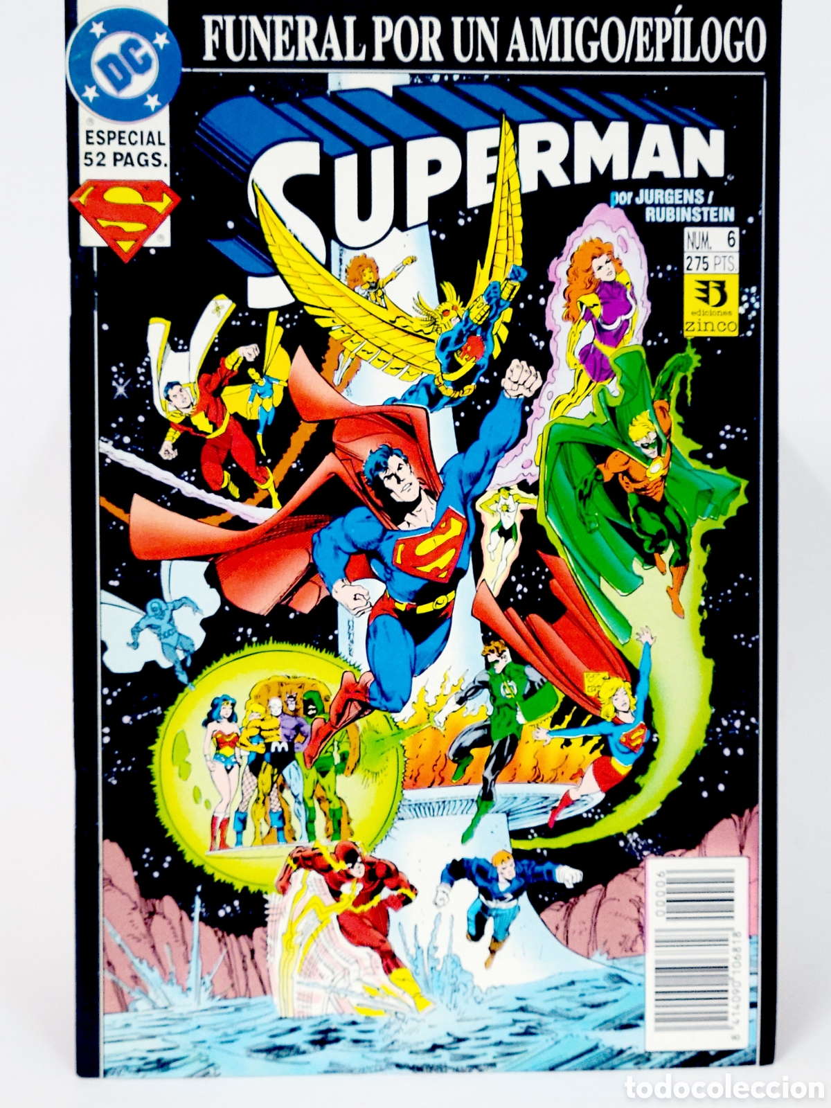 C&oacute;mics: C&Oacute;MIC SUPERMAN 6 VOL.3 DC EDICIONES ZINCO VOLUMEN GRAPA DE KIOSCO - Foto 1