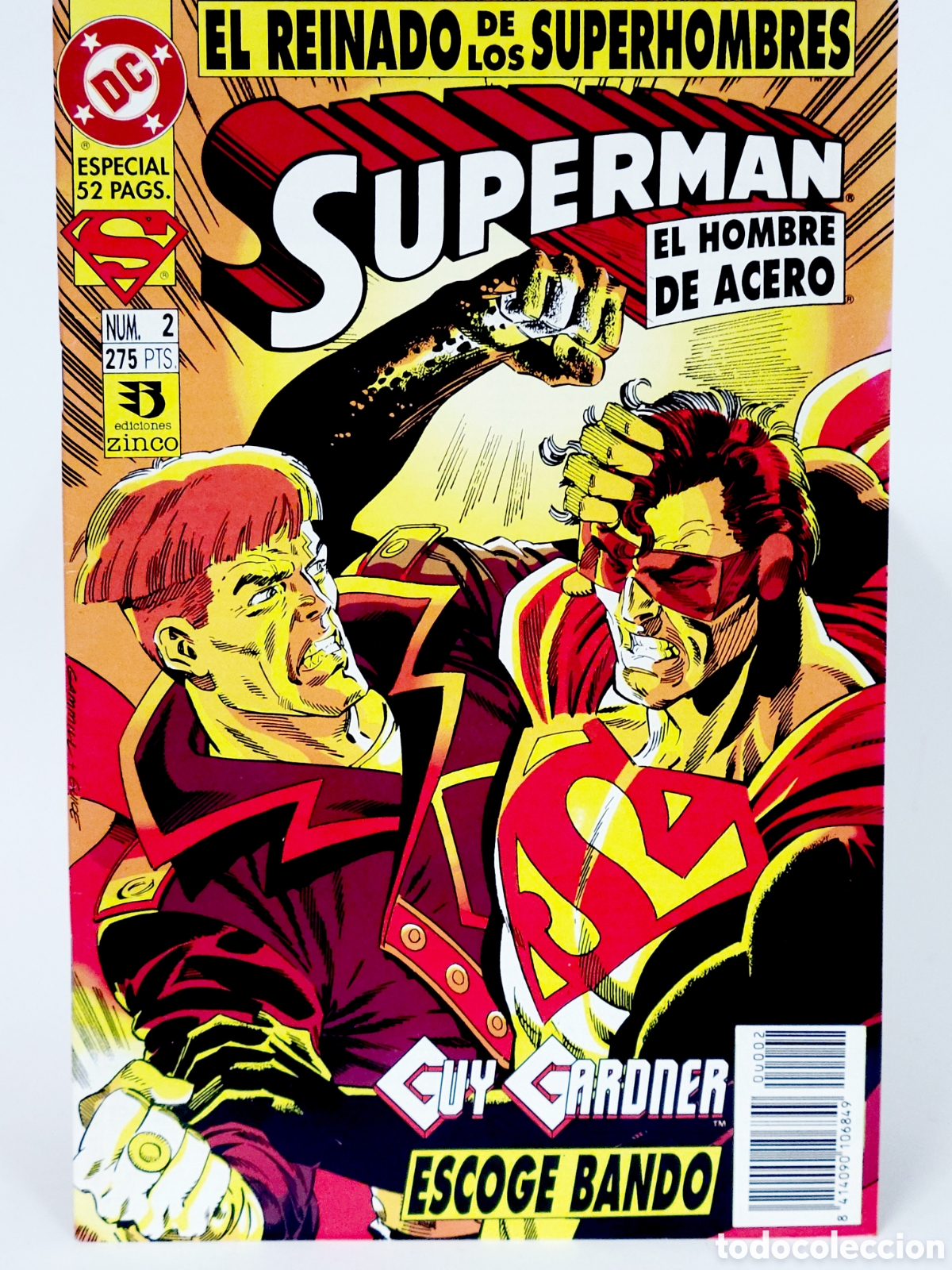 C&oacute;mics: C&Oacute;MIC SUPERMAN EL HOMBRE DE ACERO 2 DC EDICIONES ZINCO GRAPA DE KIOSCO - Foto 1