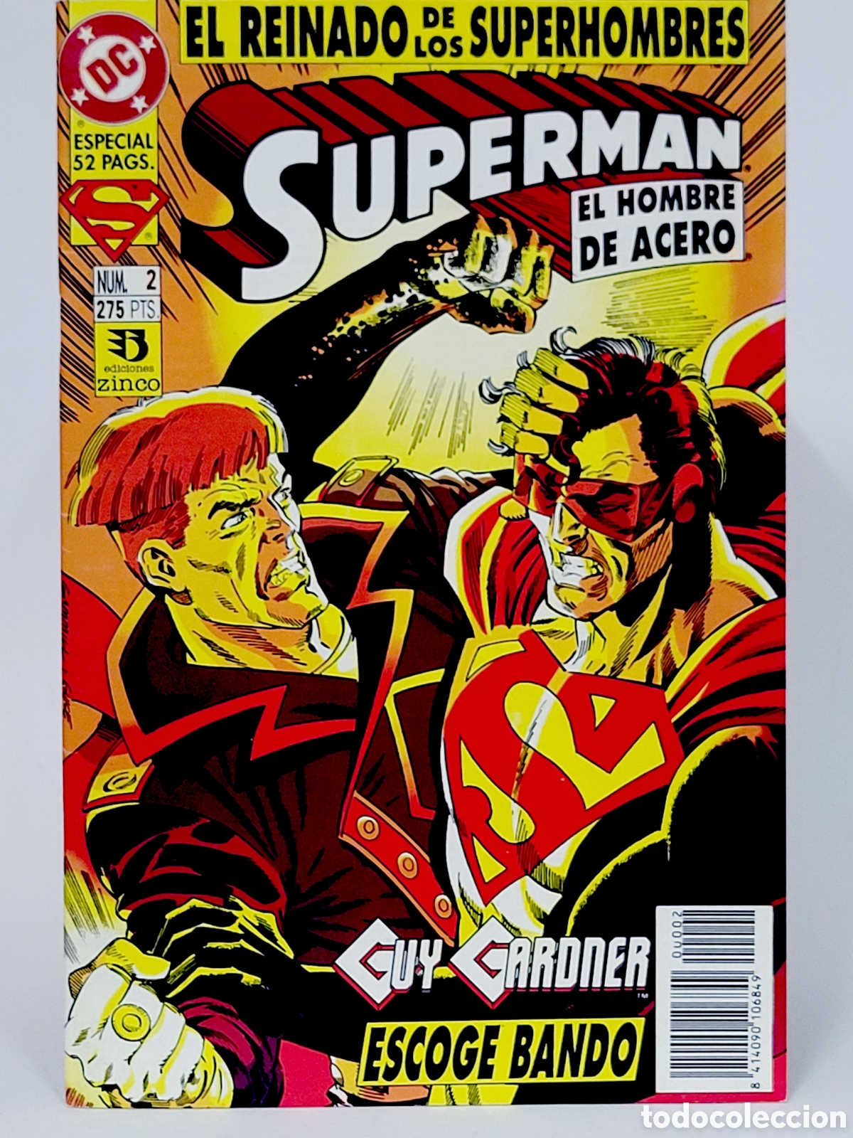C&oacute;mics: C&Oacute;MIC SUPERMAN EL HOMBRE DE ACERO 2 DC EDICIONES ZINCO GRAPA DE KIOSCO - Foto 1