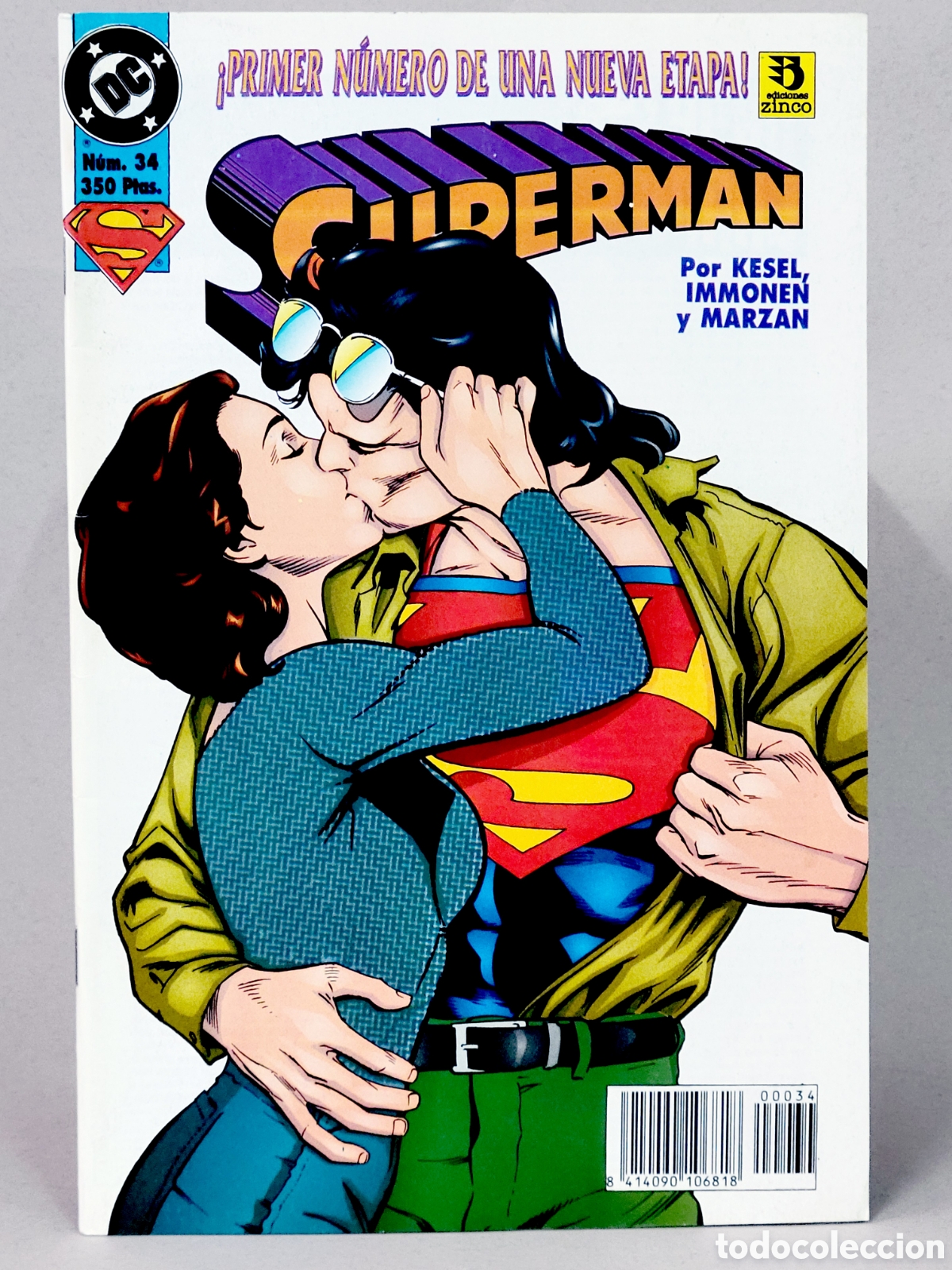 C&oacute;mics: C&Oacute;MIC SUPERMAN 34 VOL.3 DC EDICIONES ZINCO VOLUMEN GRAPA EXCELENTE ESTADO