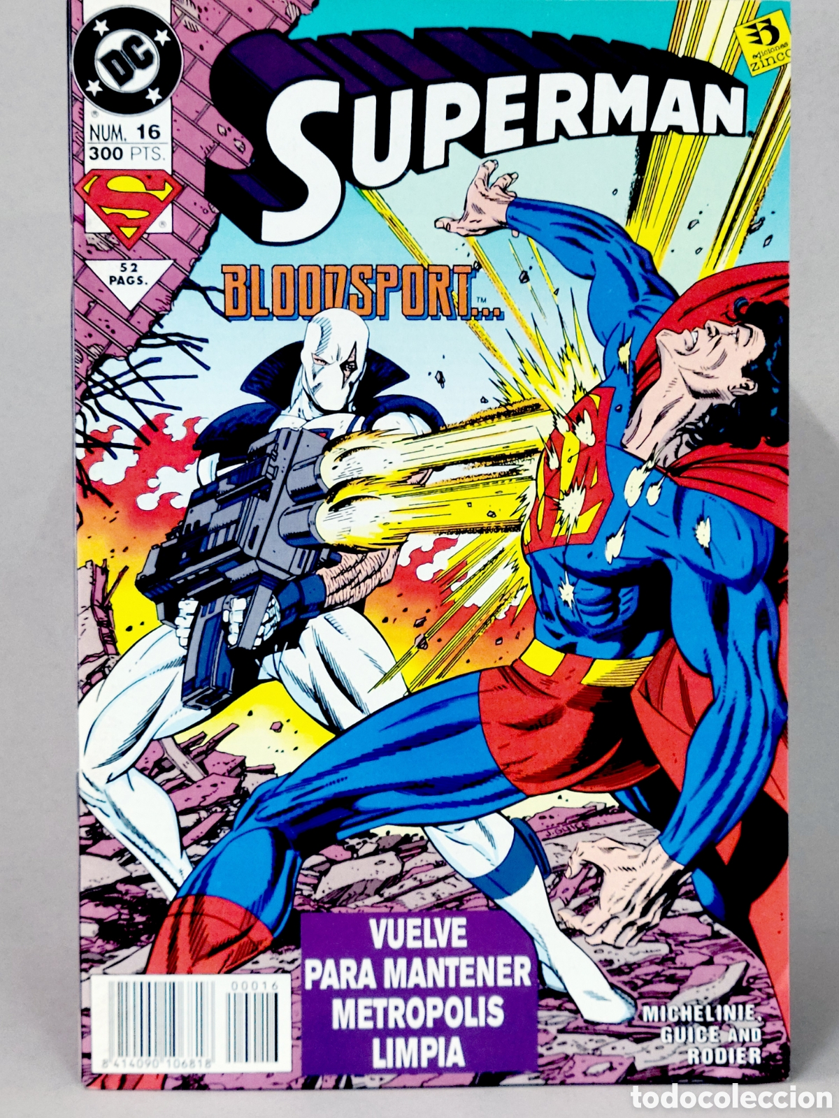 C&oacute;mics: C&Oacute;MIC SUPERMAN 16 VOL.3 DC EDICIONES ZINCO VOLUMEN GRAPA EXCELENTE ESTADO