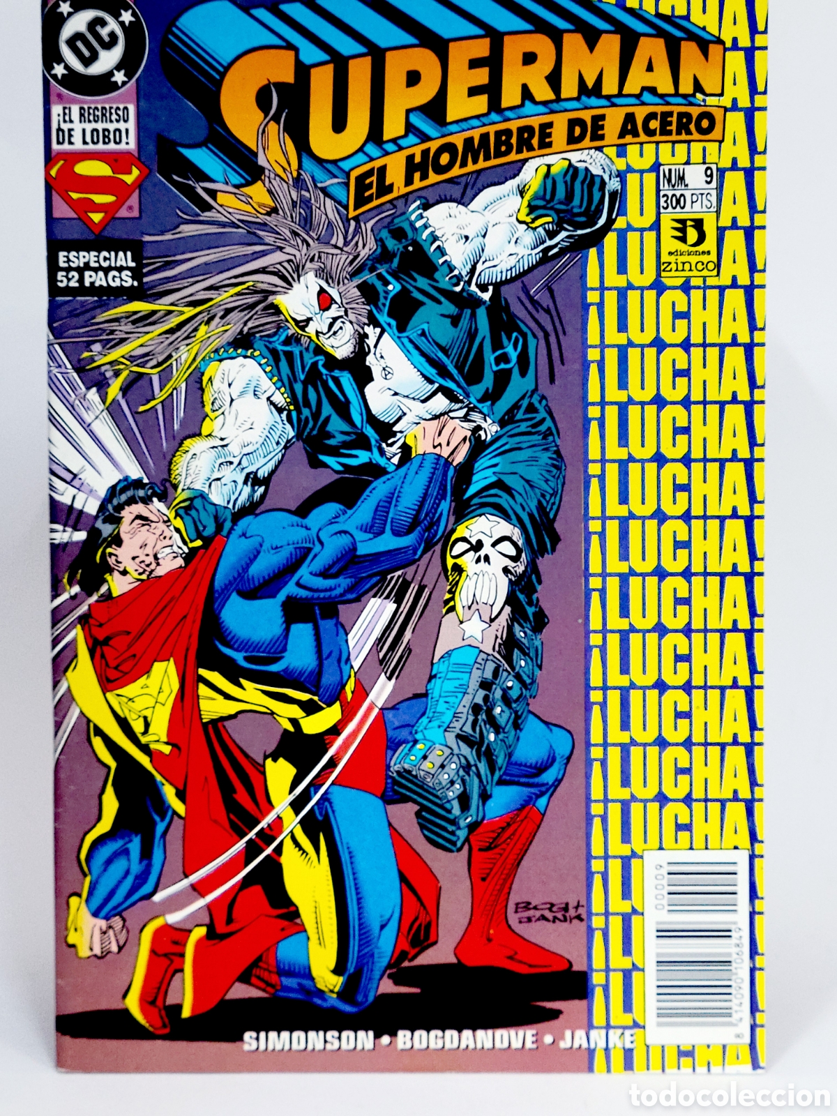 C&oacute;mics: C&Oacute;MIC SUPERMAN 9 EL HOMBRE DE ACERO EDICIONES ZINCO GRAPA MUY BUEN ESTADO