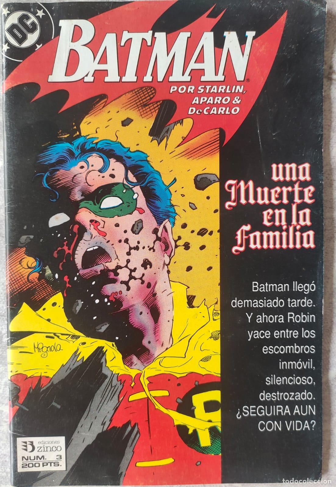 C&oacute;mics: BATMAN UNA MUERTE EN LA FAMILIA NUMERO 3