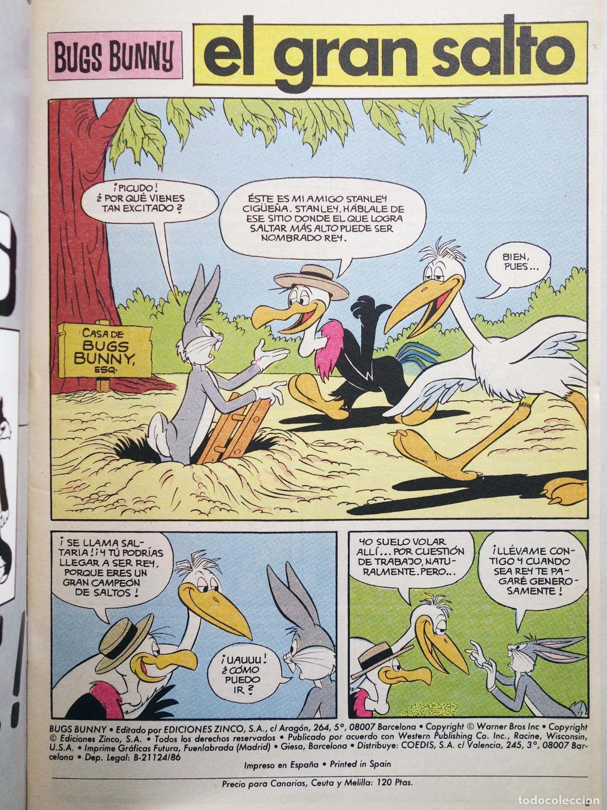 C&oacute;mics: BUGS BUNNY 5 A 9. RETAPADO. Zinco, 1987 - Foto 4