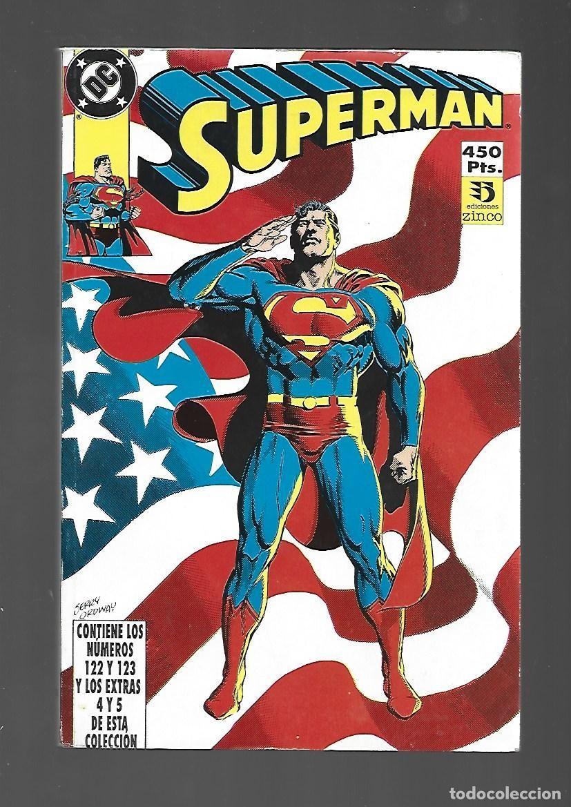 C&oacute;mics: Superman, tomo retapado 34 (122, 123 + extras 4 y 5), 1992, Zinco, muy buen estado