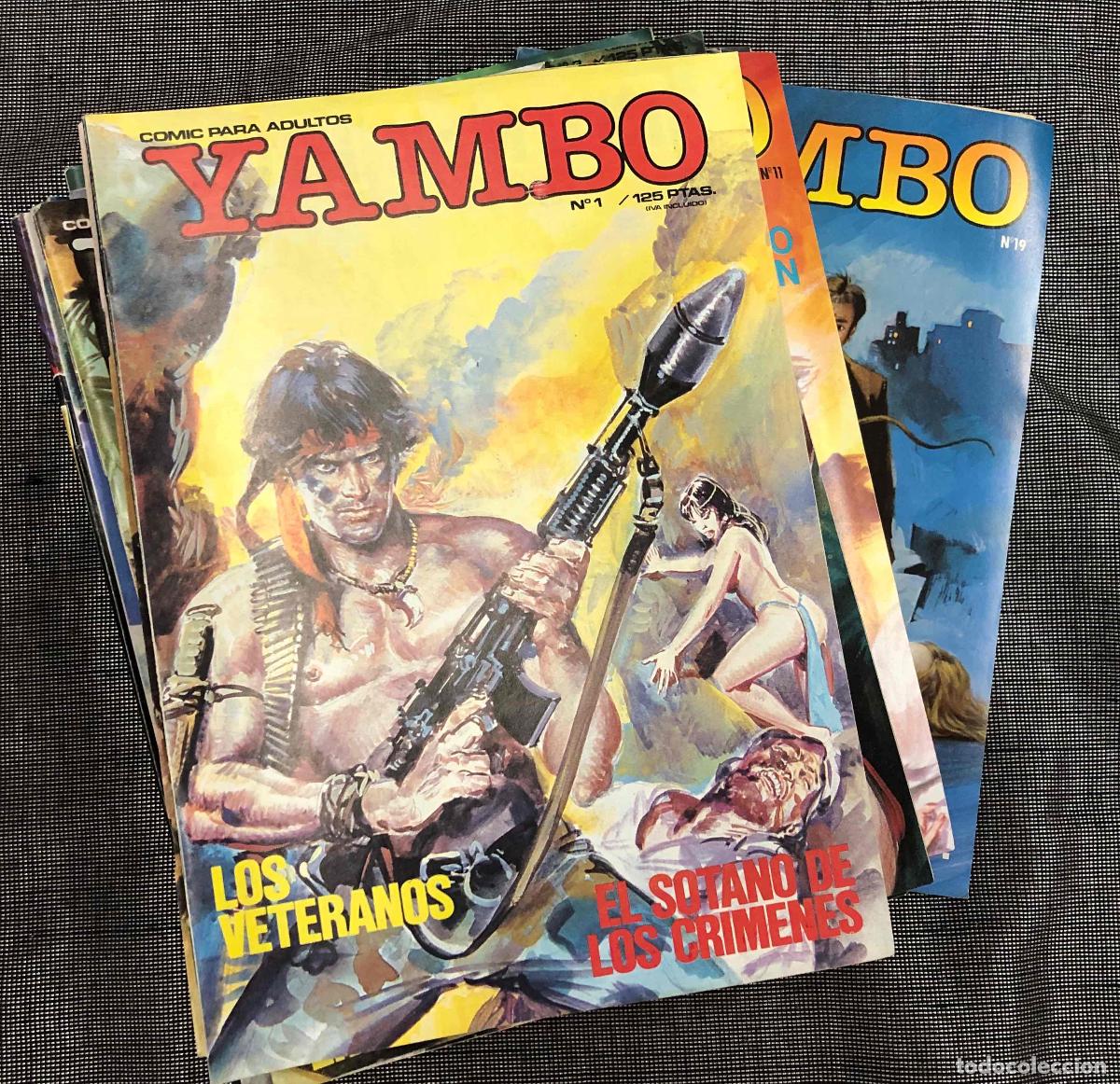 C&oacute;mics: YAMBO COMIC PARA ADULTOS. N&ordm; 1 AL 5, 7 AL 13, 15 AL 19. CASI COMPLETA. ZINCO 1987