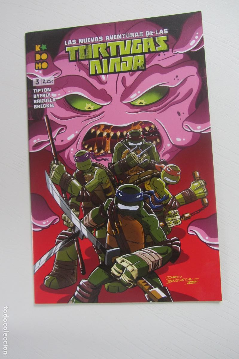 Comics : Las nuevas aventuras de las Tortugas ninja N&ordm; 3 Byerly Brizuela DC KODOMO ECC DE KIOSKO ARX376
