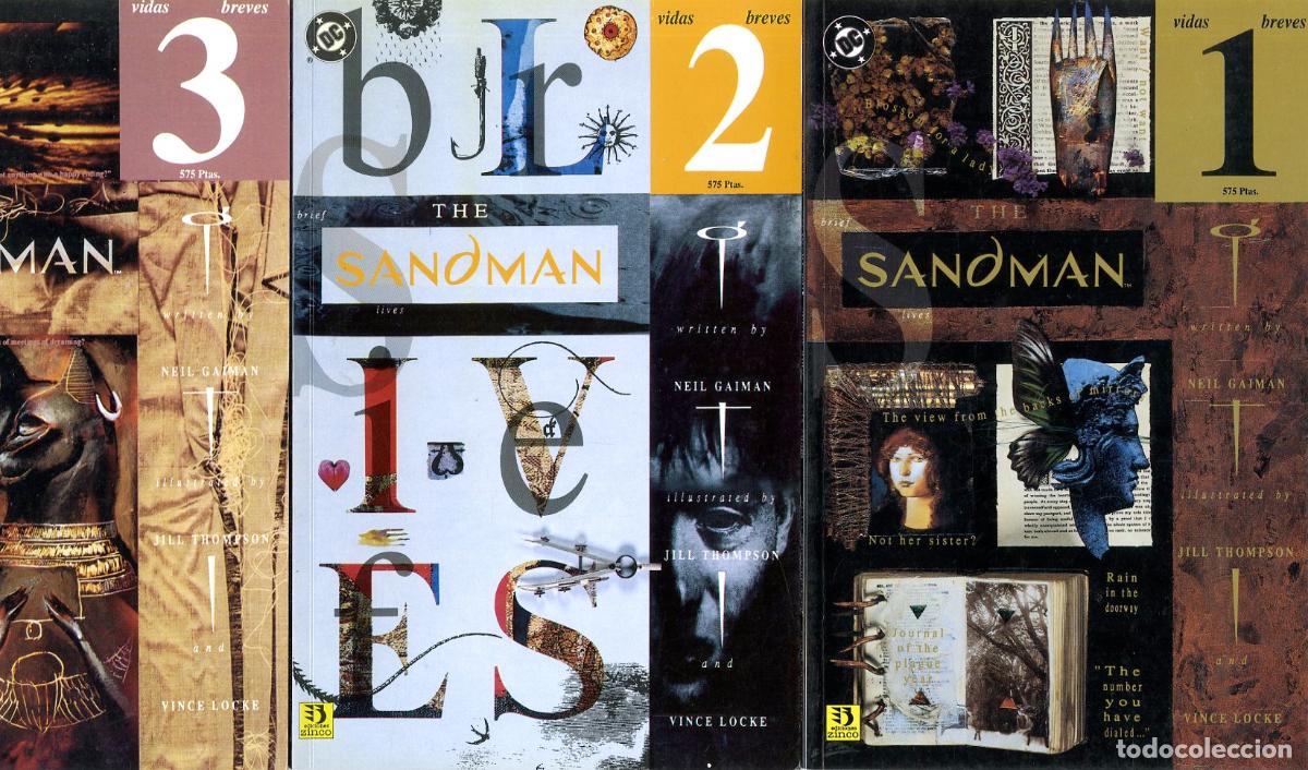 C&oacute;mics: Sandman Vidas Breves - Completa 5 num. / DC (Zinco, 1995) - Neil Gaiman / Jill Thompson / Vince Lock