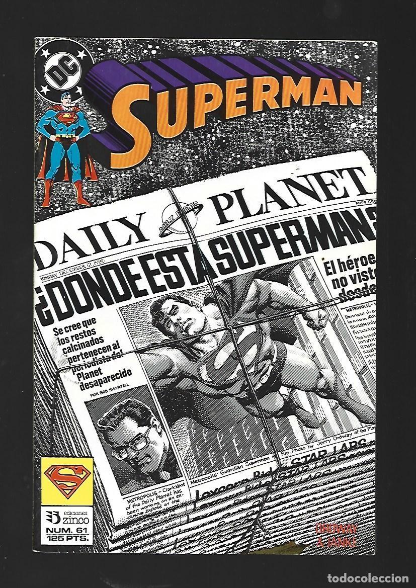C&oacute;mics: Superman, 61, 1989, Zinco, muy buen estado