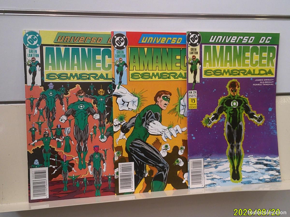 C&oacute;mics: GREEN LANTERN AMANECER ESMERALDA UNIVERSO DC N&ordm; 29-30-31 COMPLETA ZINCO
