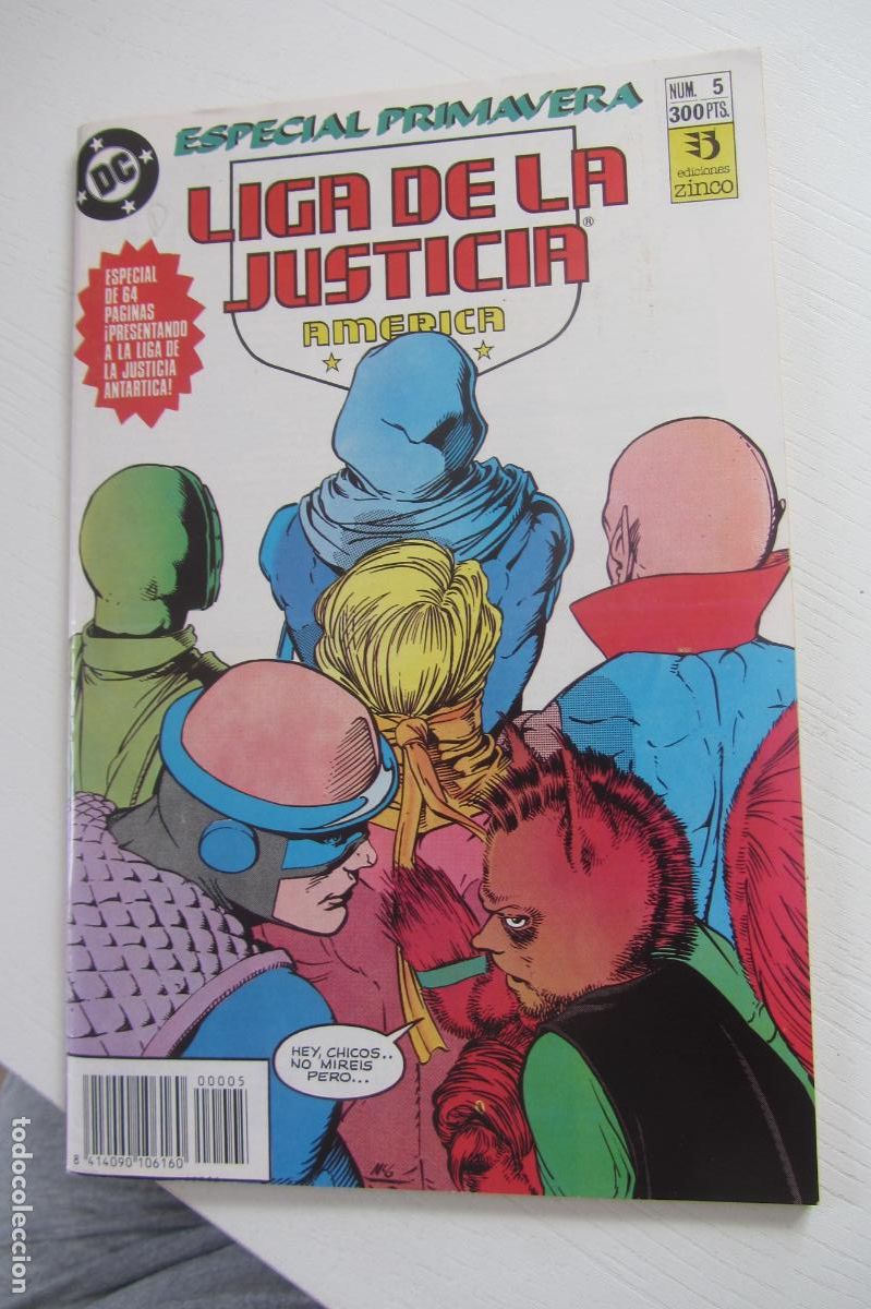 C&oacute;mics: LIGA DE LA JUSTICIA AMERICA. N&ordm; 5. ESPECIAL PRIMAVERA. EDICIONES ZINCO. 1991. ARX63