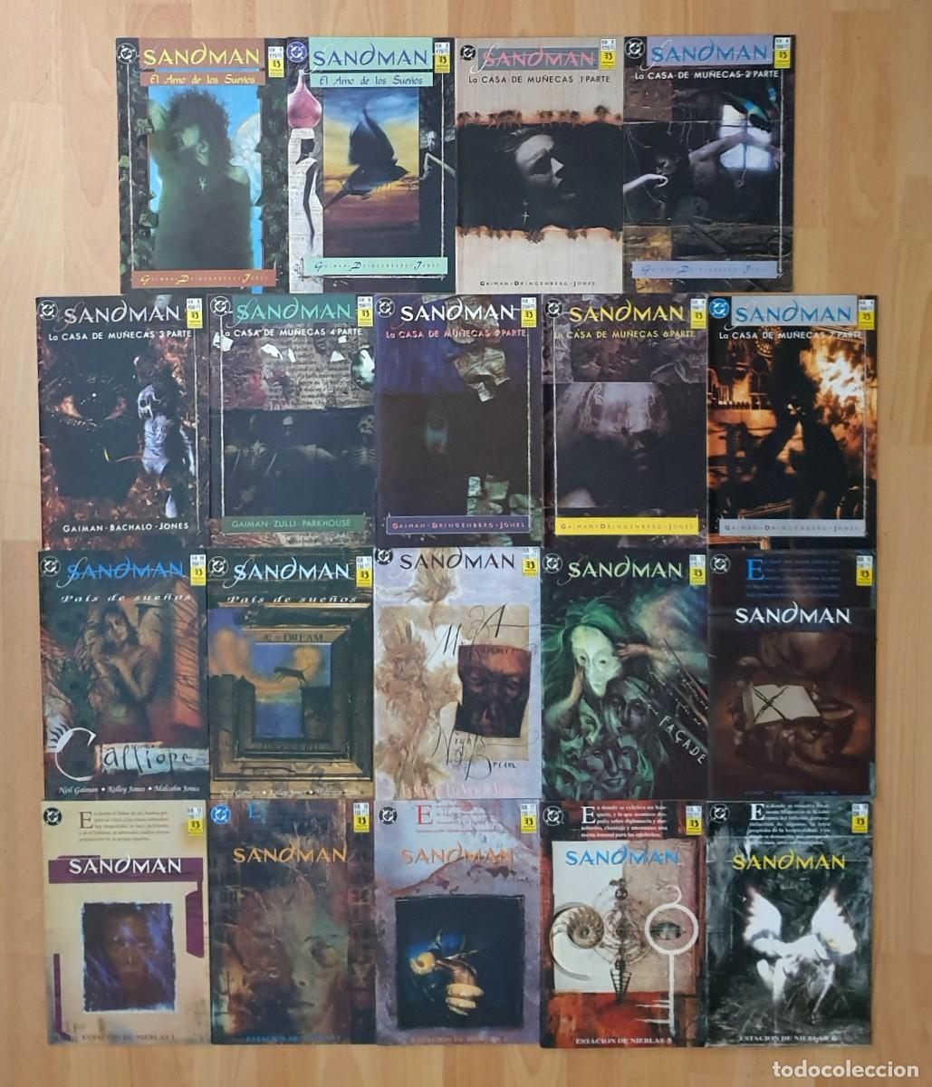 C&oacute;mics: SANDMAN de Neil Gaiman. Colecci&oacute;n completa de 19 comics. Ediciones Zinco 1991