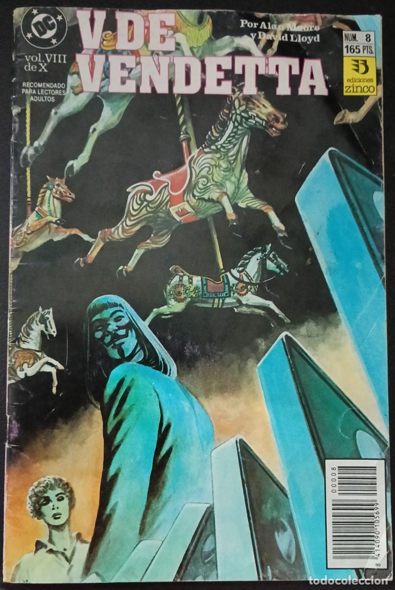 C&oacute;mics: V DE VENDETTA-ZINCO- N&ordm; 8 -UNA OBRA MAESTRA-ALAN MOORE-D.LLOYD-1990-CORRECTO-RARO-VEA-LEA-1774