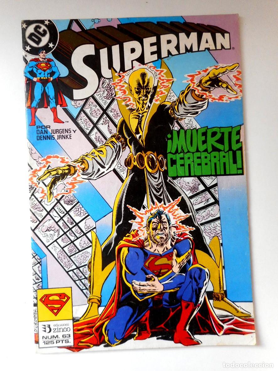 C&oacute;mics: SUPERMAN N&ordm;63 (ZINCO-ENERO 1990) DAN JURGENS - DENNIS JANKE