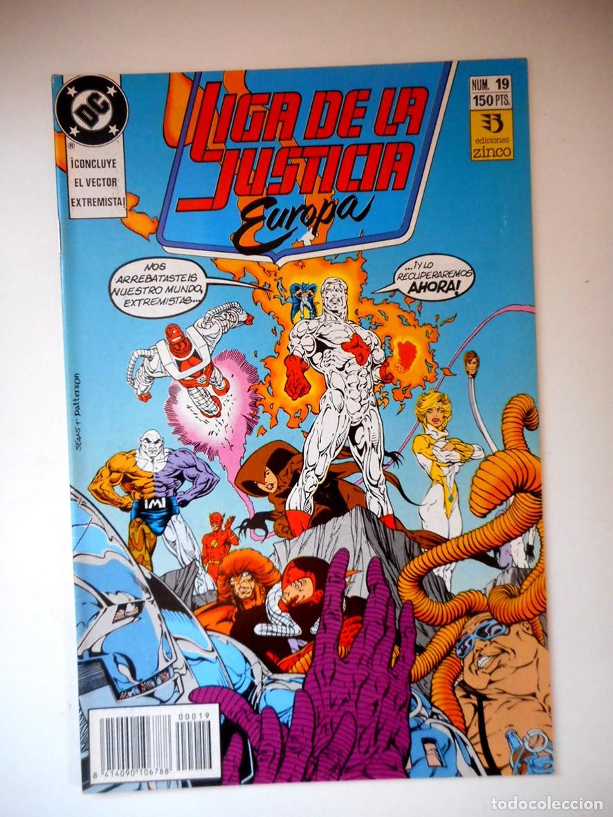 C&oacute;mics: LIGA DE LA JUSTICIA EUROPA N&ordm;19 (ZINCO-ABRIL 1991) GERARD JONES - BART SEARS