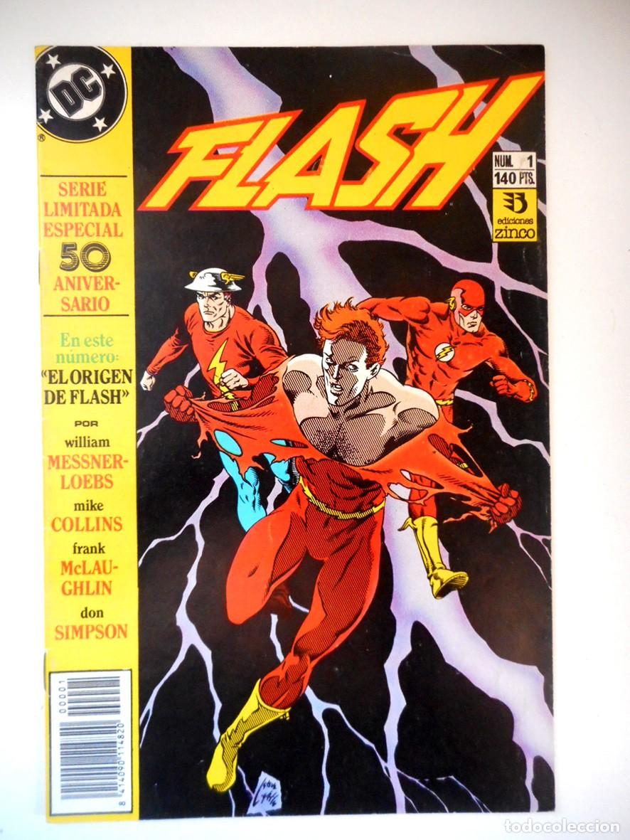 C&oacute;mics: FLASH N&ordm;1 -ESPECIAL 50 ANIVERSARIO- (ZINCO-1990) WILLIAM MESSNER - MIKE COLLINS