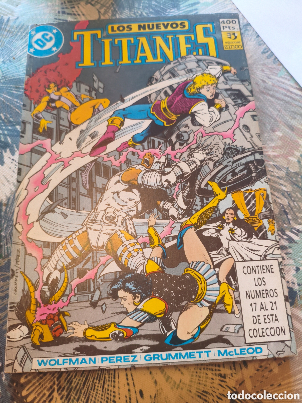 C&oacute;mics: nuevos titanes volumen 2 zinco retapado 4 n&uacute;meros 17, 18, 19, 20 y 21