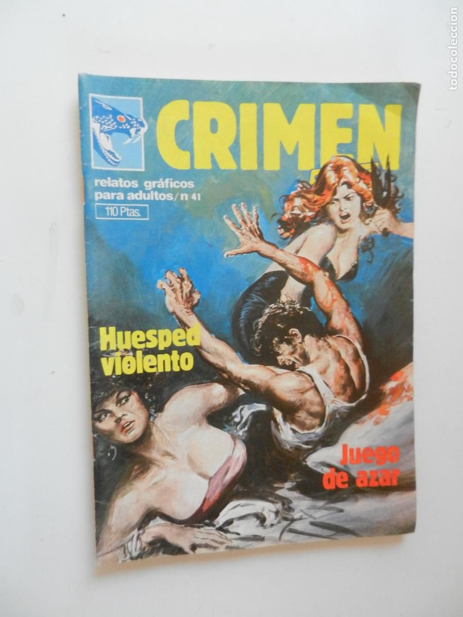 C&oacute;mics: CRIMEN N&ordm; 41-HUESPED VIOLENTO -JUEGO DE AZAR -1985 COMICS ZINCO - RELATOS GRAFICOS