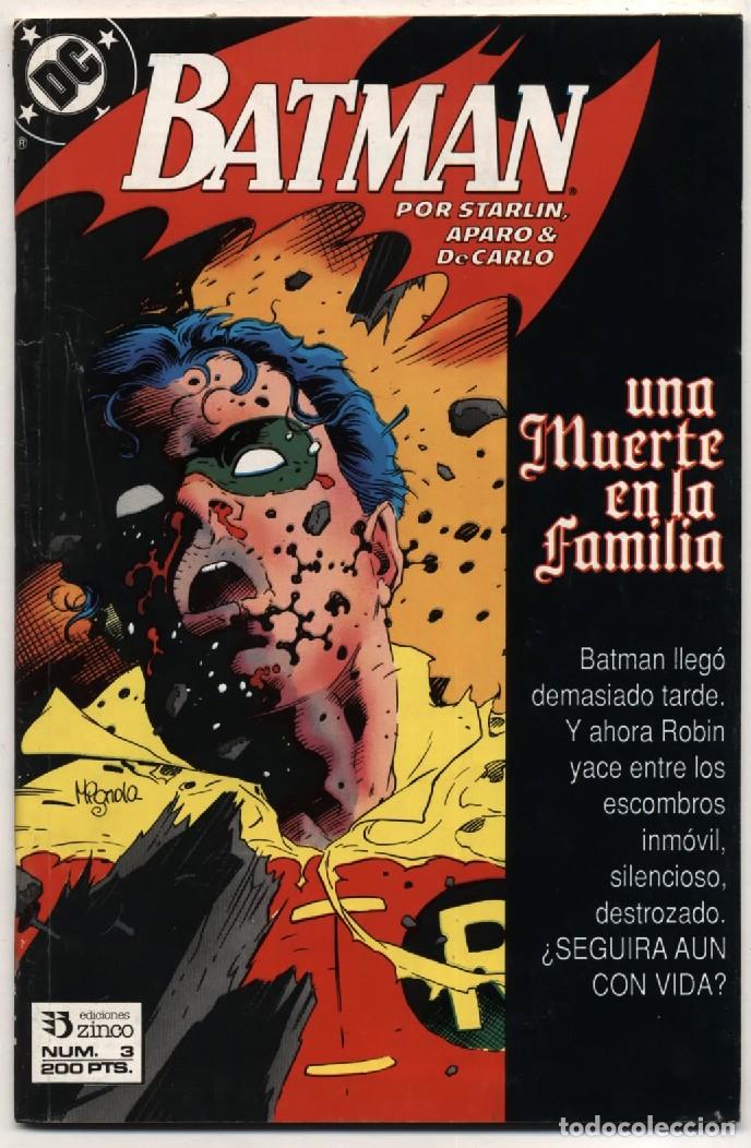 C&oacute;mics: BATMAN UNA MUERTE EN LA FAMILIA N&ordm; 3 EDICIONES ZINCO 1990