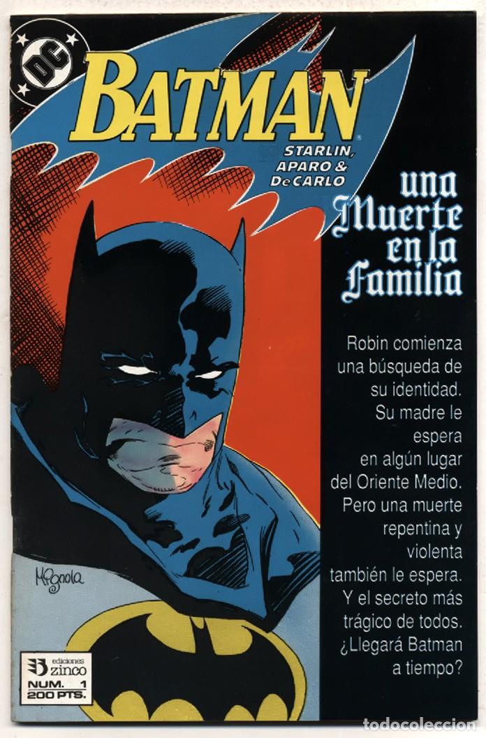 Fumetti: BATMAN UNA MUERTE EN LA FAMILIA N&ordm; 1 EDICIONES ZINCO 1989 EXCELENTE ESTADO