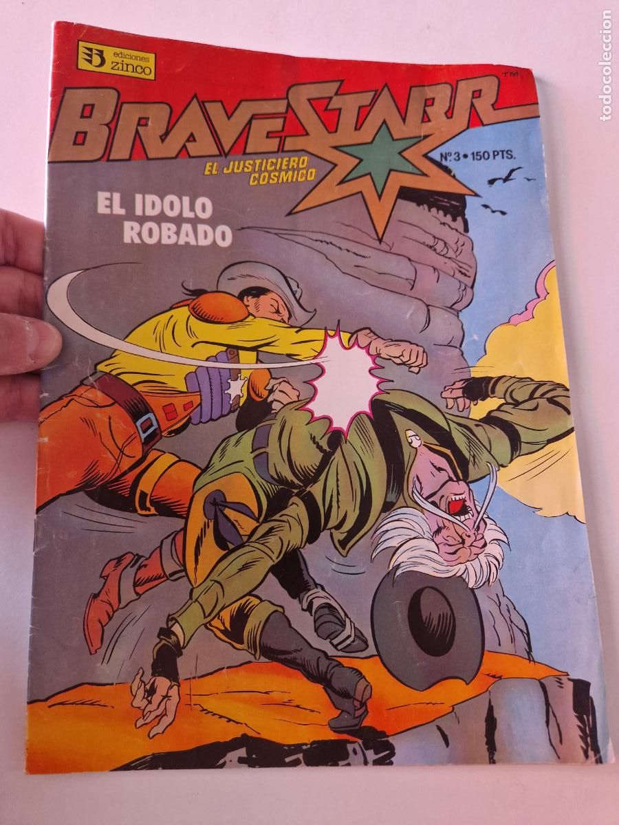 Comics: antiguo comic Brave star el idolo robado ediciones zinco el justiciero cosmico n&ordm;3 1987