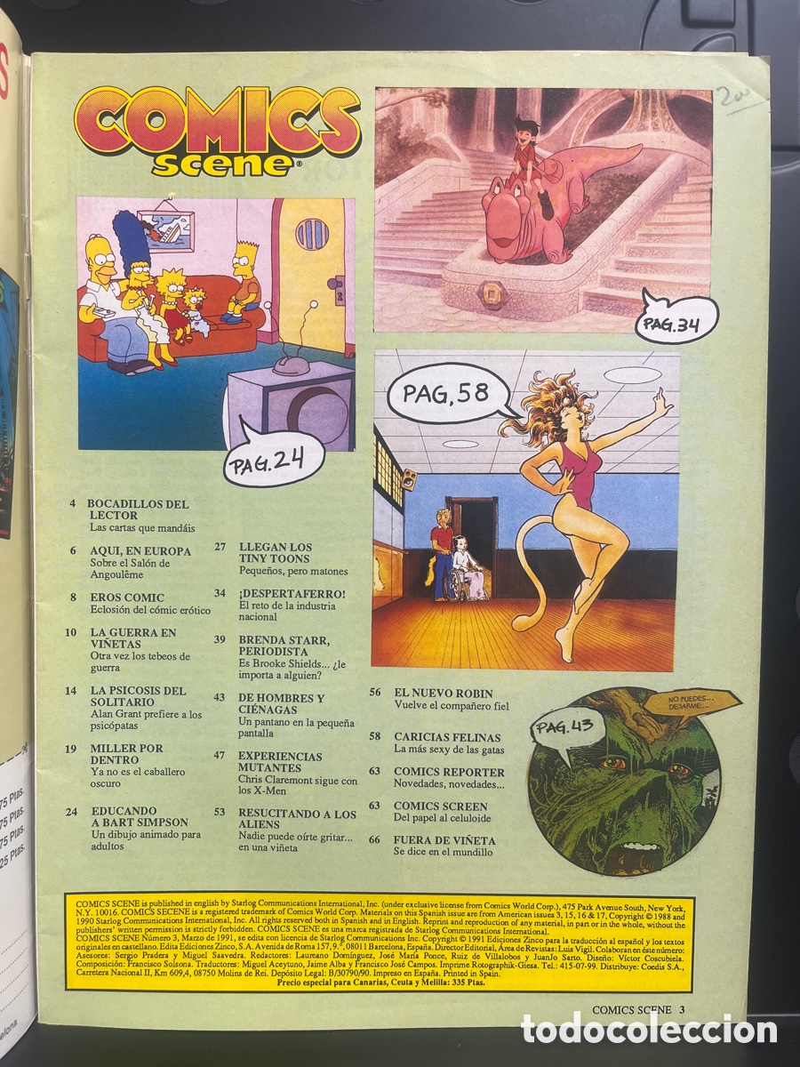 C&oacute;mics: C&Oacute;MICS SCENE N.3 ESPECIAL ANIMACI&Oacute;N ( 1990 ) - Foto 3