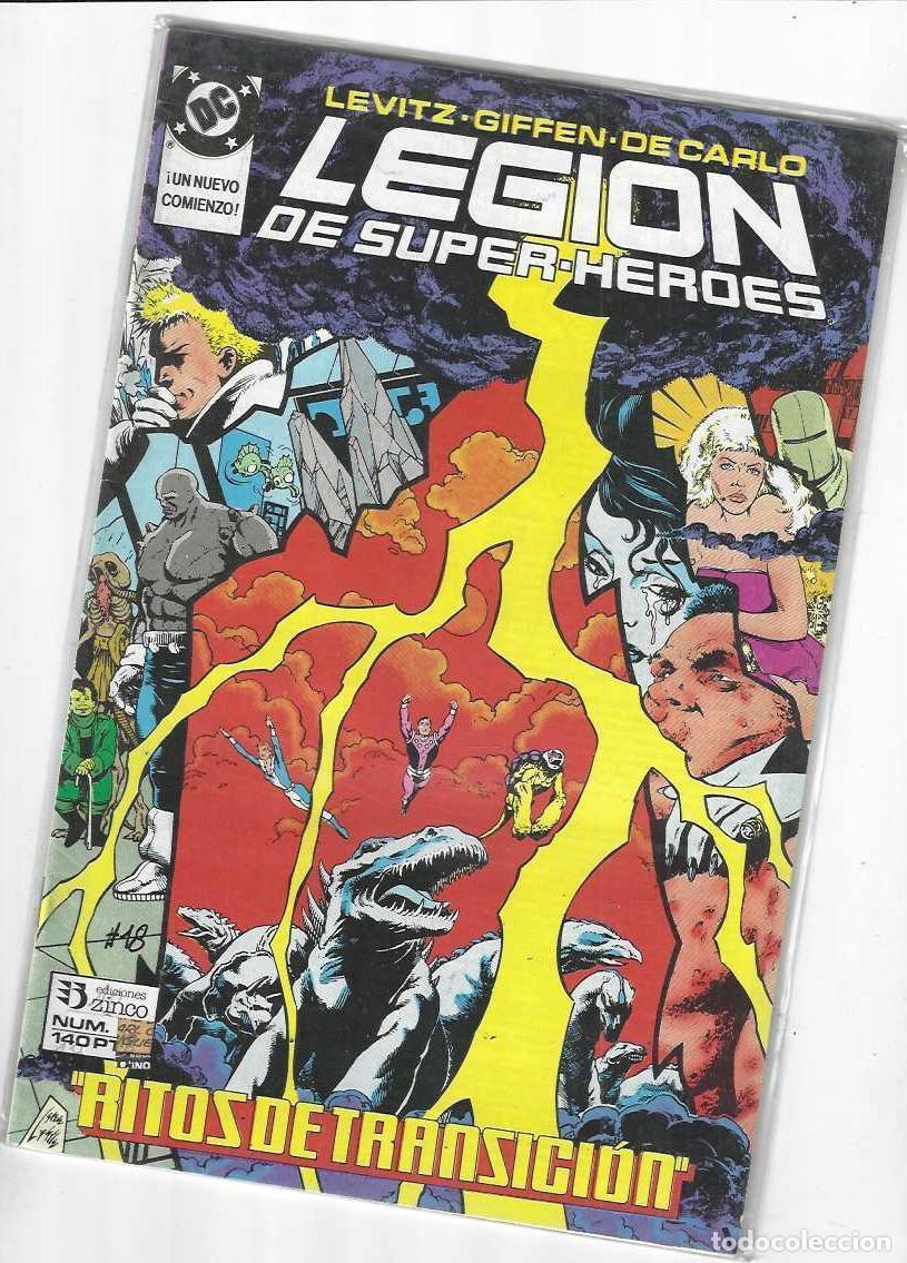 C&oacute;mics: LEGION DE SUPER HEROES N&ordm; 18 - GRAPA ZINCO - PORTADA RECORTADA - MIRAR FOTO