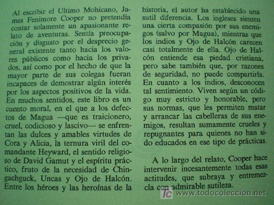 C&oacute;mics: CLASICOS JUVENILES ALTEA - EL ULTIMO MOHICAN - FENIMORE COOPER - EDICIONES ALTEA 1987 - Foto 3