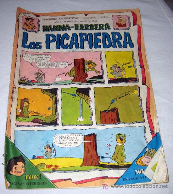 C&oacute;mics: ANTIGUO TEBEO LOS PICAPIEDRA HANNA BARBERA - EDICIONES RECREATIVAS - A&Ntilde;O I NUMERO 5 -