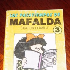 Cómics: LOS PASATIEMPOS DE MAFALDA. Nº 3. EDT NOVENO ARTE 1983