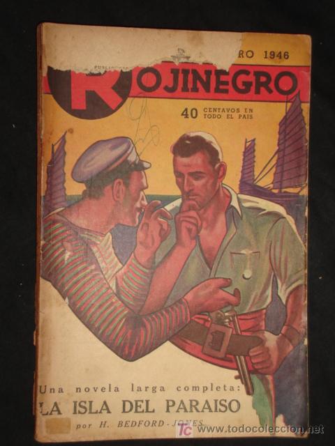 C&oacute;mics: ROJINEGRO N&deg; 121 -  LA ISLA  DEL PARAISO - H. BEDFORD - JONES - EDITORIAL BELL * A&Ntilde;O 1946 *