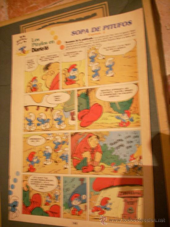 C&oacute;mics: Suplemento de Diario 16. Los Pitufos en Sopa de pitufos. Cap&iacute;tulo 3. - Foto 1