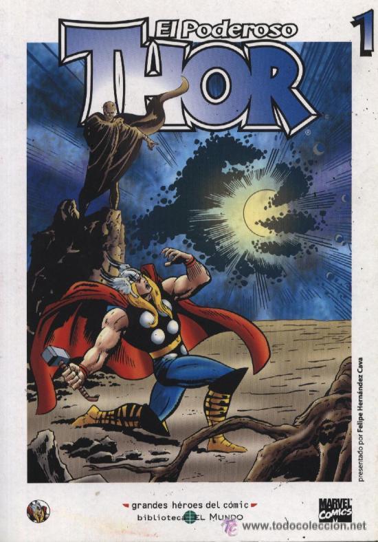 C&oacute;mics: El Poderoso Thor 1. Colecci&oacute;n grandes h&eacute;roes del c&oacute;mic. 194 p&aacute;ginas. - Foto 1