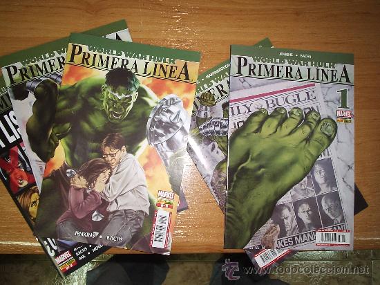 C&oacute;mics: WORLD WAR HULK:PRIMERA LINEA &iexcl; COMPLETA 5 NUMEROS !/ PANINI - Foto 1