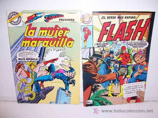 Fumetti: Editorial Bruguera, LA MUJER MARAVILLA, nº 1 y FLASH, nº 4, (ambos de 1.980)