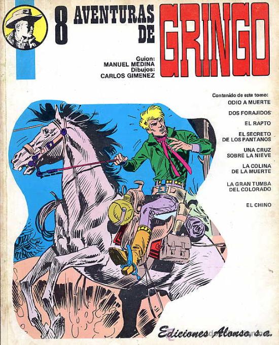 C&oacute;mics: CARLOS GIM&Eacute;NEZ - 8 AVENTURAS DE GRINGO - EDICIONES ALONSO - 1981 - Foto 1