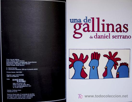 C&oacute;mics: DANIEL SERRANO / UNA DE GALLINAS. C&Oacute;MIC. A ESTRENAR. * ENV&Iacute;O GRATIS POR COMPRA DE 7 C&Oacute;MICS /TBOs * - Foto 3