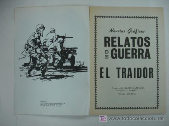 C&oacute;mics: RELATOS DE GUERRA. N&ordm; 4. EL TRAIDOR. (G4 EDICIONES) 1987. - Foto 2