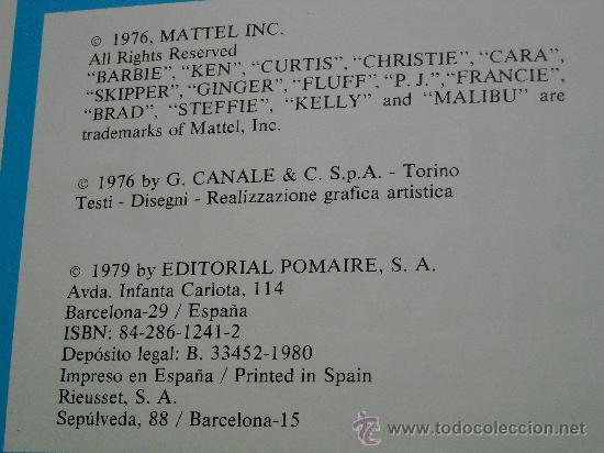 C&oacute;mics: BARBIE. EN EL CIRCO. editorial pomaire , S.A. 1979 - Foto 2