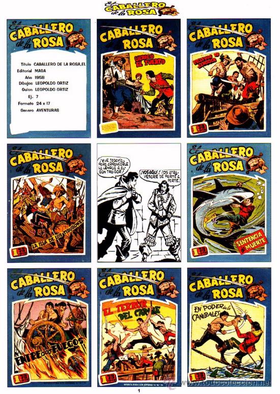 C&oacute;mics: Portadas (El Caballero de la Rosa 1 Hoja) - Foto 1
